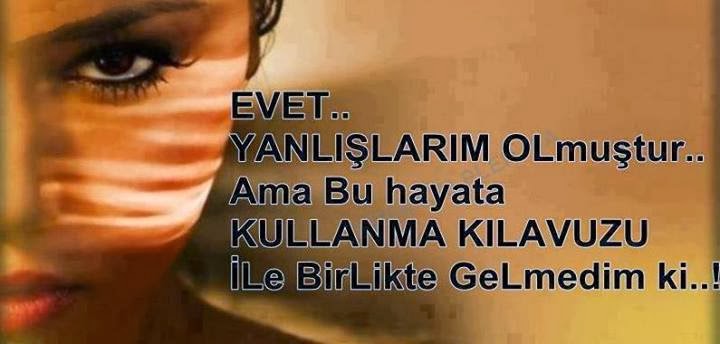 Yaşatılan Sözler Bu Hayata Kullanma Klavuzu İle Birlikte Gelmedim ki